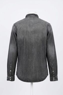 NEW THE KOOPLES denim button up in washed grey
